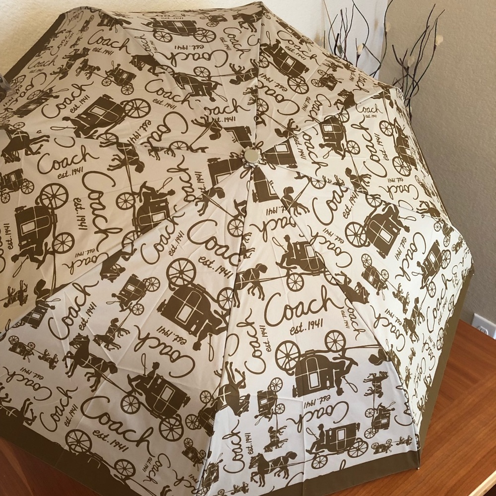 COACH Umbrella with Stagecoach Design - NWT